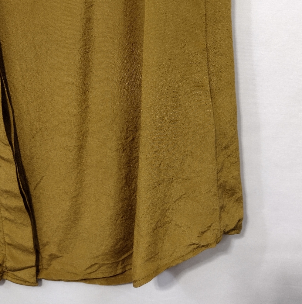 Banana Republic 100% Silk Button Down Blouse Top Tank Women's 6 Mustard Yellow - Picture 4 of 8